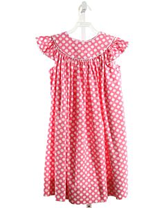 KELLY'S KIDS  PINK  POLKA DOT SMOCKED DRESS