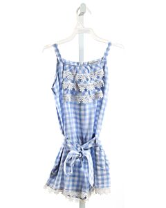 MAYORAL  LT BLUE  GINGHAM  ROMPER