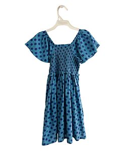 TEA  BLUE  POLKA DOT SMOCKED DRESS
