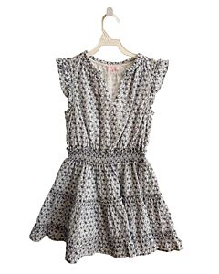 DESIGN HISTORY  LT BLUE SEERSUCKER FLORAL EMBROIDERED DRESS