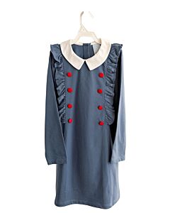 BELLA BLISS  BLUE    KNIT DRESS WITH RUFFLE