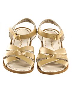 SUN SANS/ SALTWATER SANDALS GOLD SANDALS  *EUC SIZE CHILD 2