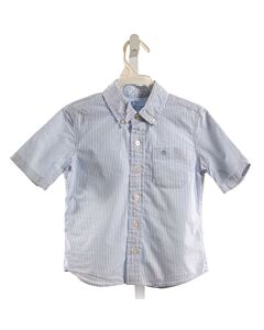 SOUTHERN TIDE  BLUE SEERSUCKER STRIPED  DRESS SHIRT