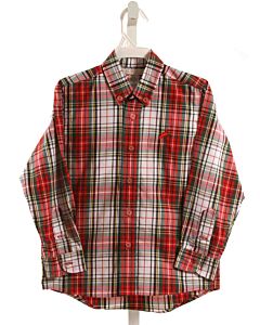 THE BEAUFORT BONNET COMPANY  RED  PLAID  DRESS SHIRT