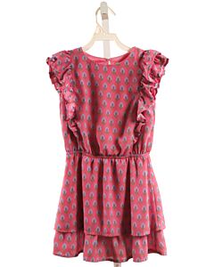 THE BEAUFORT BONNET COMPANY  PINK  FLORAL  DRESS WITH RUFFLE