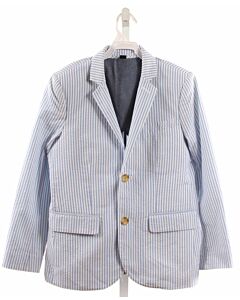 CREWCUTS  LT BLUE SEERSUCKER STRIPED  BLAZER