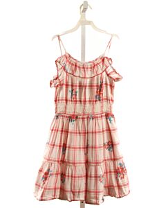 POLO BY RALPH LAUREN  RED  PLAID SMOCKED DRESS