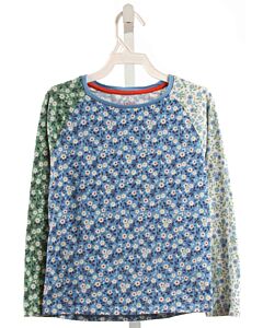 MINI BODEN  BLUE  FLORAL  KNIT LS SHIRT