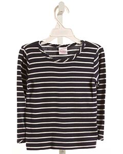 HANNA ANDERSSON  NAVY  STRIPED  KNIT LS SHIRT