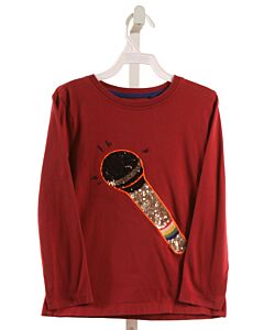 MINI BODEN  MAROON   SEQUINED KNIT LS SHIRT