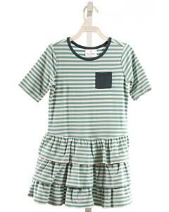 HANNA ANDERSSON  GREEN  STRIPED  KNIT DRESS