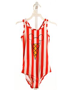 HANNA ANDERSSON  RED  STRIPED PRINTED DESIGN 1-PIECE SWIMSUIT