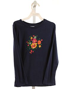 HANNA ANDERSSON  NAVY  FLORAL PRINTED DESIGN KNIT LS SHIRT