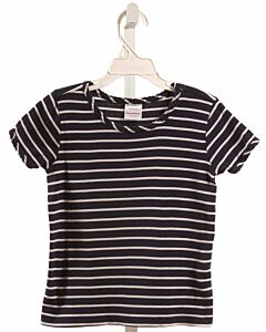 HANNA ANDERSSON  NAVY  STRIPED  KNIT SS SHIRT