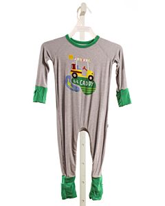 LITTLE SLEEPIES  GRAY KNIT  PRINTED DESIGN LAYETTE