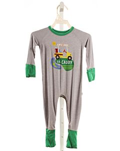 LITTLE SLEEPIES  GRAY KNIT  PRINTED DESIGN LAYETTE