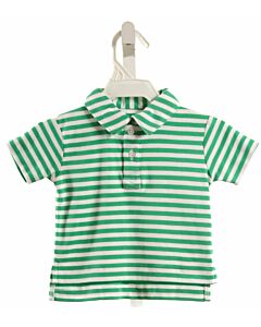 CPC  GREEN  STRIPED  KNIT SS SHIRT