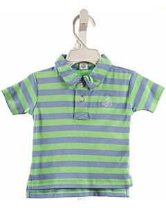 CPC  GREEN  STRIPED  KNIT SS SHIRT