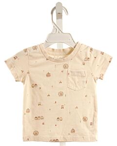 COLORED ORGANICS  CREAM KNIT  PRINTED DESIGN T-SHIRT