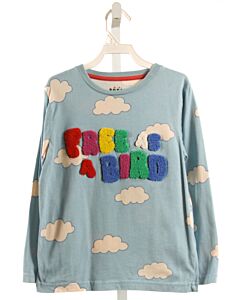 MINI BODEN  BLUE   PRINTED DESIGN KNIT LS SHIRT