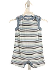 HONEST  BLUE  STRIPED  KNIT SHORTALL