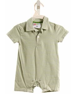 JELLYBEANS  GREEN  STRIPED  KNIT SHORTALL