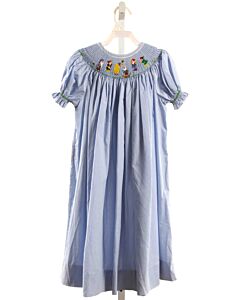 WISH UPON A STAR  BLUE  GINGHAM SMOCKED DRESS