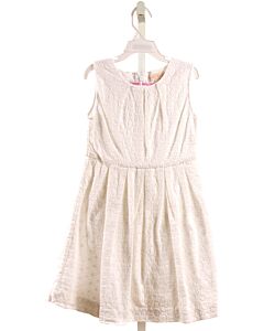 MINI BODEN  WHITE EYELET   KNIT DRESS
