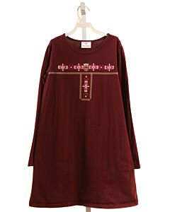 HANNA ANDERSSON  MAROON  FLORAL  KNIT DRESS