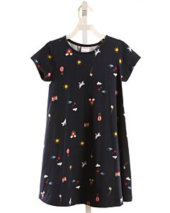 HANNA ANDERSSON NAVY PRINT KNIT DRESS