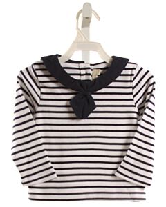 JOJO MAMAN BEBE  NAVY  STRIPED  KNIT LS SHIRT