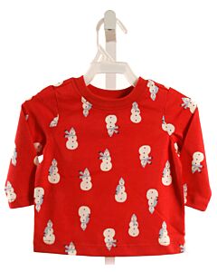 HANNA ANDERSSON  RED   PRINTED DESIGN KNIT LS SHIRT