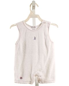 KISSY KISSY  WHITE TERRY CLOTH  EMBROIDERED JON JON