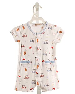 BABY CLUB CHIC  WHITE   PRINTED DESIGN KNIT SHORTALL