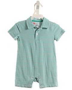 JELLYBEANS  GREEN  STRIPED  KNIT SHORTALL