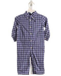 RALPH LAUREN  BLUE  PLAID  LONGALL