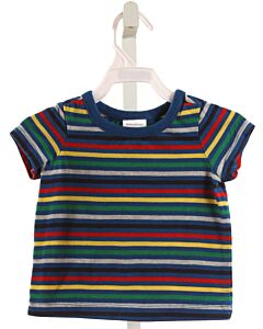 HANNA ANDERSSON  BLUE  STRIPED  KNIT SS SHIRT