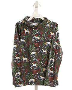 MINI BODEN  BLUE   PRINTED DESIGN KNIT LS SHIRT