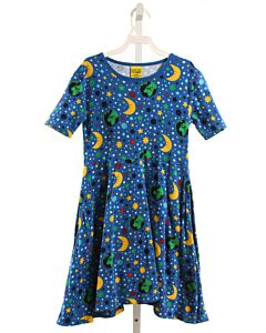 DUNS  BLUE   PRINTED DESIGN KNIT DRESS
