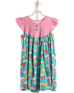 ELEANOR ROSE  BLUE  POLKA DOT PRINTED DESIGN KNIT DRESS