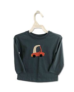 HANNA ANDERSSON  BLUE   PRINTED DESIGN KNIT LS SHIRT