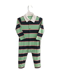 TEA  GREEN  STRIPED  KNIT ROMPER