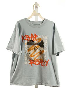 ZARA  LT BLUE   PRINTED DESIGN T-SHIRT