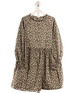 RYLEE & CRU  GRAY LINEN FLORAL  DRESS