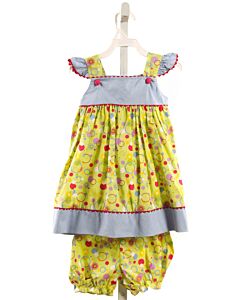 PETIT AMI  LIME GREEN  POLKA DOT  DRESS WITH RIC RAC