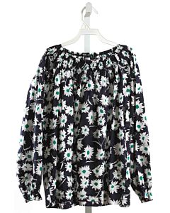 BUSY BEES  BLUE  FLORAL PRINTED DESIGN SHIRT-LS