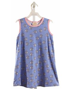 THE BEAUFORT BONNET COMPANY  BLUE   PRINTED DESIGN KNIT DRESS