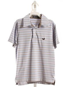 SOUTHERN MARSH  BLUE  STRIPED  KNIT SS SHIRT