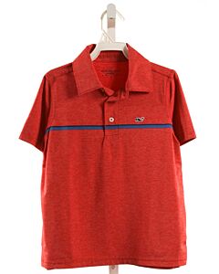 VINEYARD VINES  RED  STRIPED  KNIT SS SHIRT