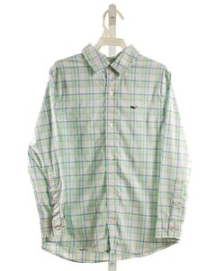 VINEYARD VINES  GREEN  PLAID  DRESS SHIRT